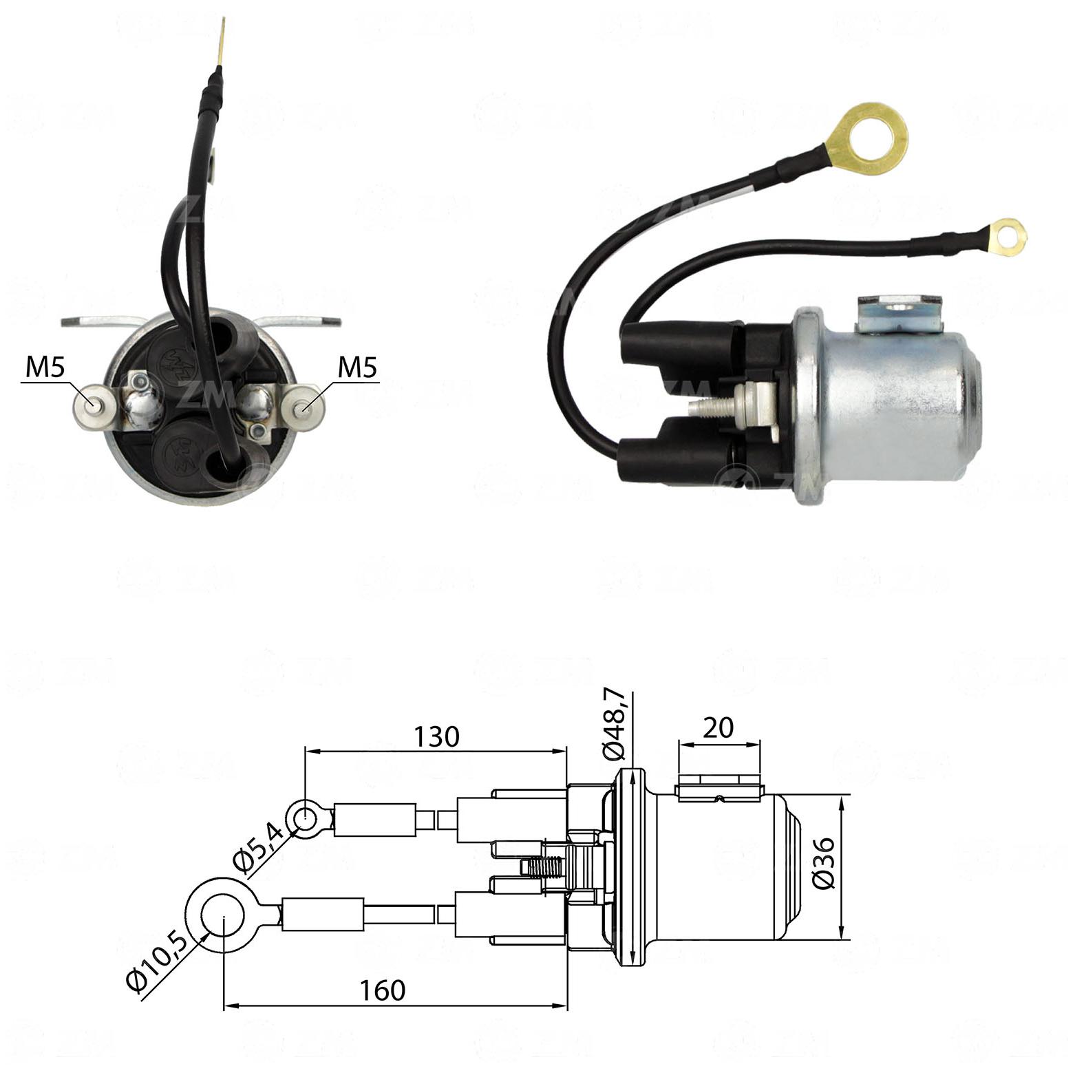 Relê Auxiliar de Partida para Volvo VM 210 R - ZM - 2-408