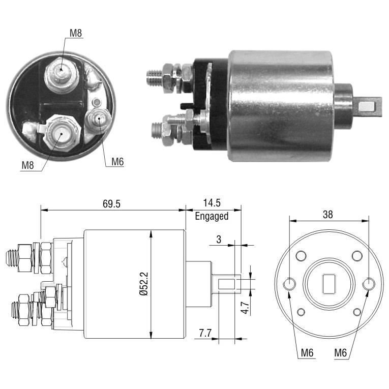 Relê Auxiliar de Partida para Chevrolet Corsa e Corsa Pick-Up - ZM - 2-484