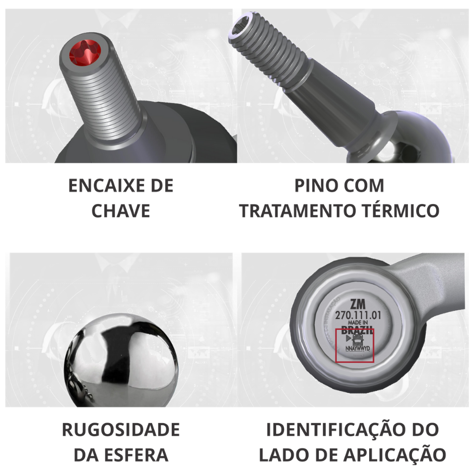 Terminal de Direção para Fiat Idea - ZM - 270.111.08