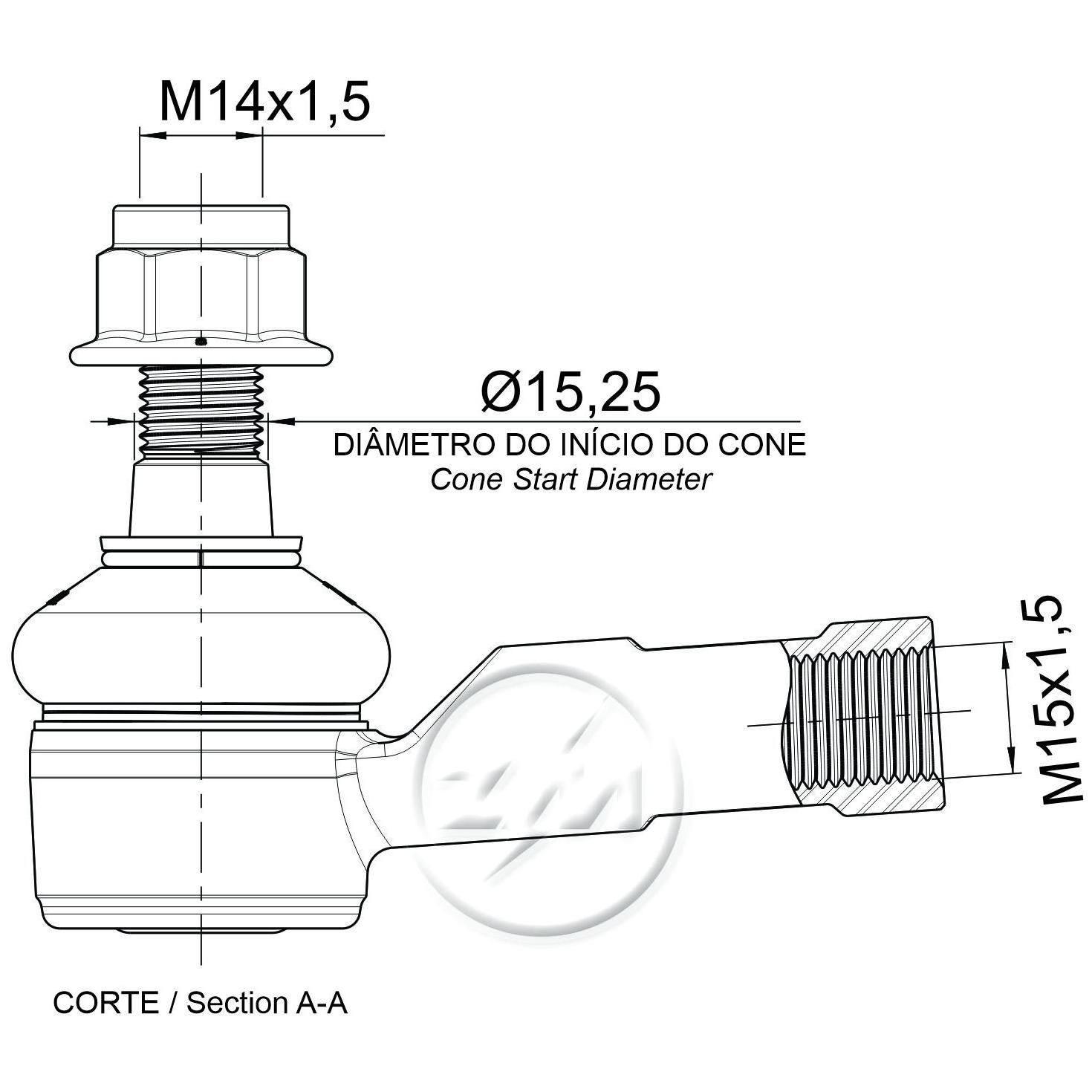 Terminal de Direção para Toyota Hilux SW4 - ZM - 270.116.01