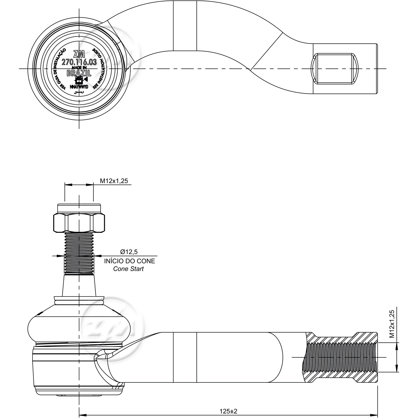 Terminal de Direção para Toyota Etios - ZM - 270.116.03