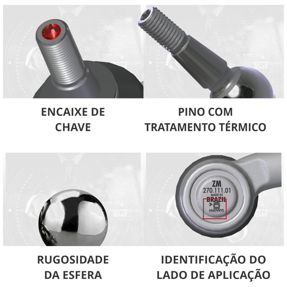 Terminal de Direção para Toyota Hilux e Hilux SW4 - ZM - 270.136.05