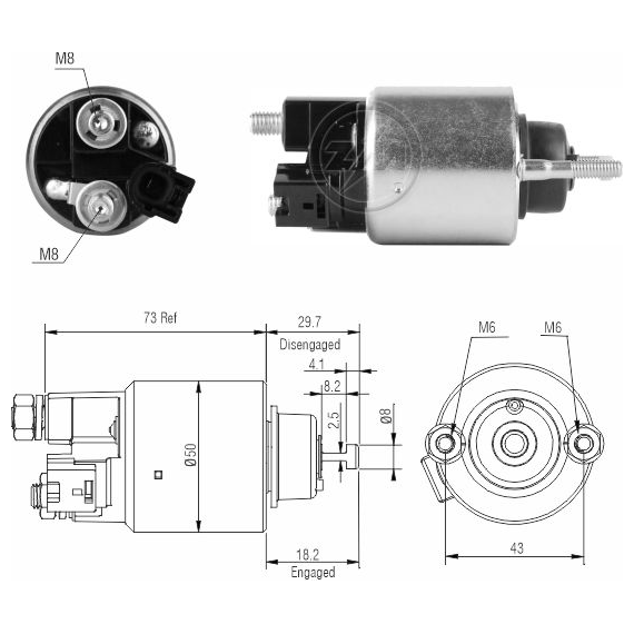 Relê Auxiliar de Partida para Toyota Corolla - ZM - 2-709