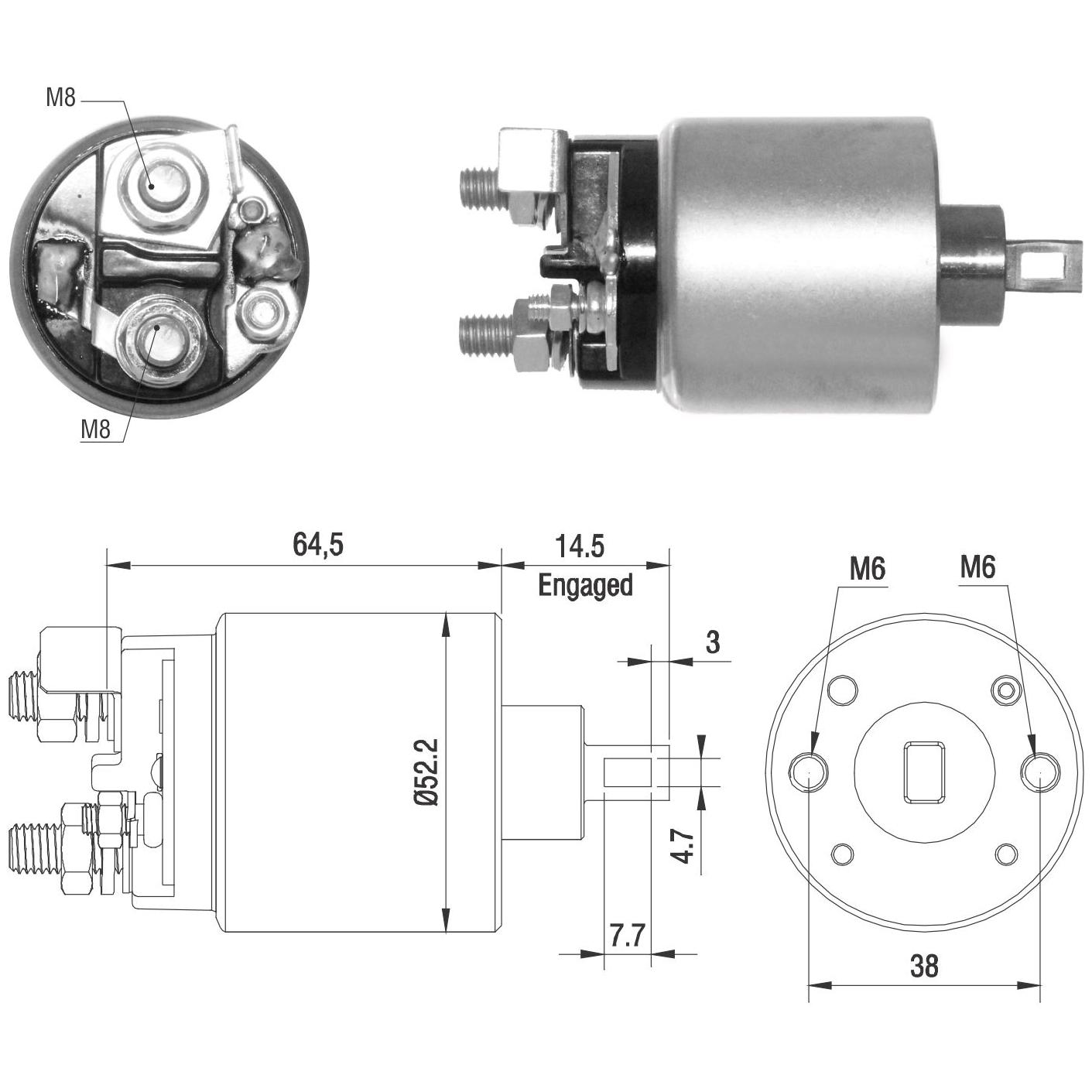 Relê Auxiliar de Partida para Nissan Frontier e Versa - ZM - 2-710
