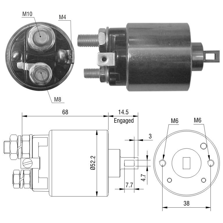 Relê Auxiliar de Partida para Chevrolet C-20 - ZM - 2-716