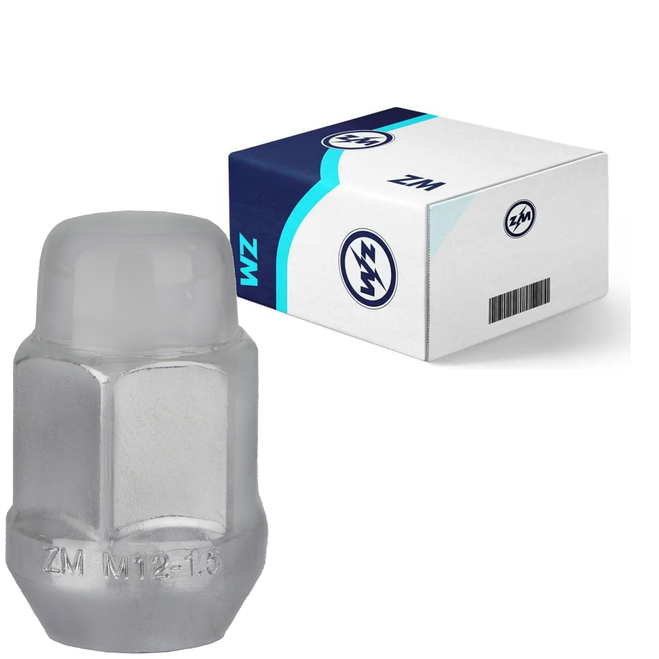 Kit 50 Porca da Roda M12-1,5 x CH19 x H35 - ZM - 29.012.34