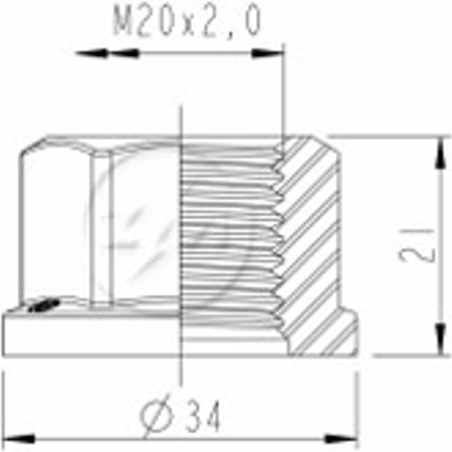 Kit 50 Porca da Roda M20-2,0 x CH27 x H21 - ZM - 29.020.11