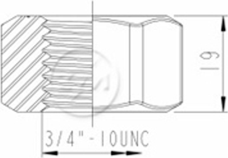 Kit 50 Porca da Roda 3/4''-10UNC x CH1,1/4" x H19 - ZM - 2934001