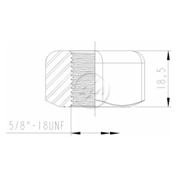 Kit 100 Porca Esteira Trator 5/8''xCH31/32"xH18,5 - ZM - 2950850