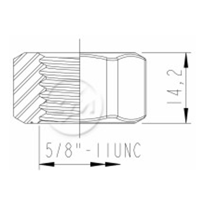 Kit 150 Porca Lâmina Trator 5/8''-11UNCxCH15/16" - ZM - 2958070