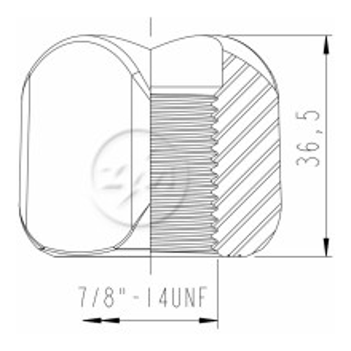 Kit 30 Porca Esteira Trator 7/8''xCH1.5/16"xH36,5 - ZM - 2970851