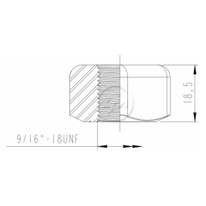 Kit 100 Porca Esteira Trator 9/16''xCH31/32"xH18,5 - ZM - 2991650