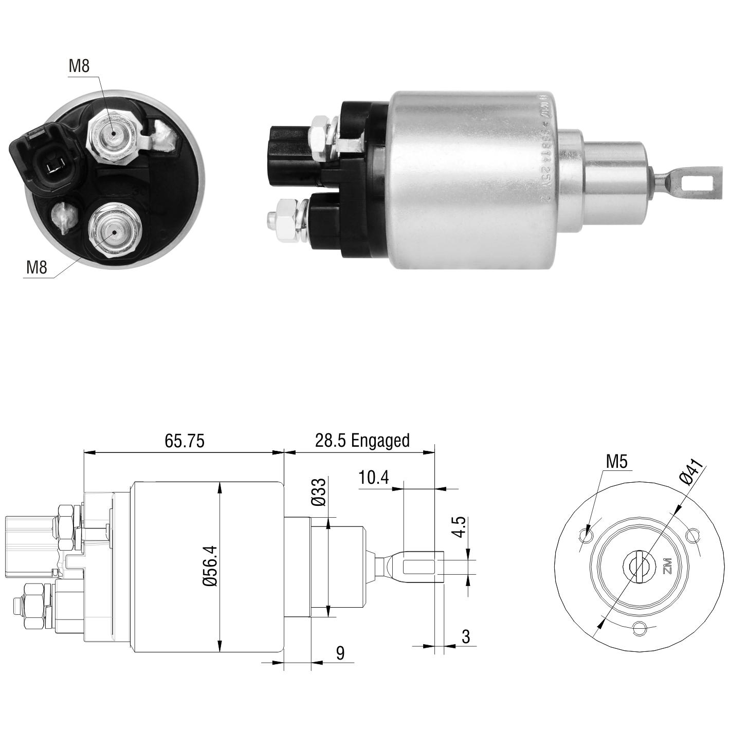 Relê Auxiliar de Partida para Toyota Corolla e Fielder - ZM - 2-978