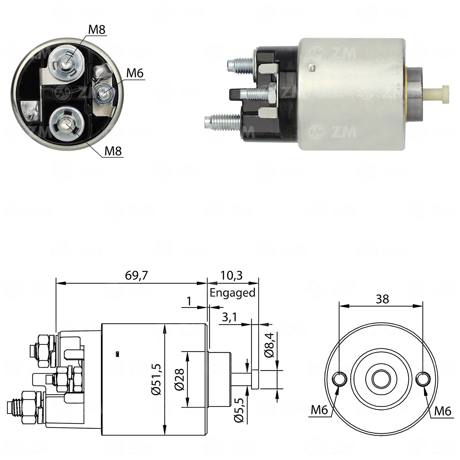 Relê Auxiliar de Partida para Chevrolet Cruze e Cruze Sport6 - ZM - 2-996