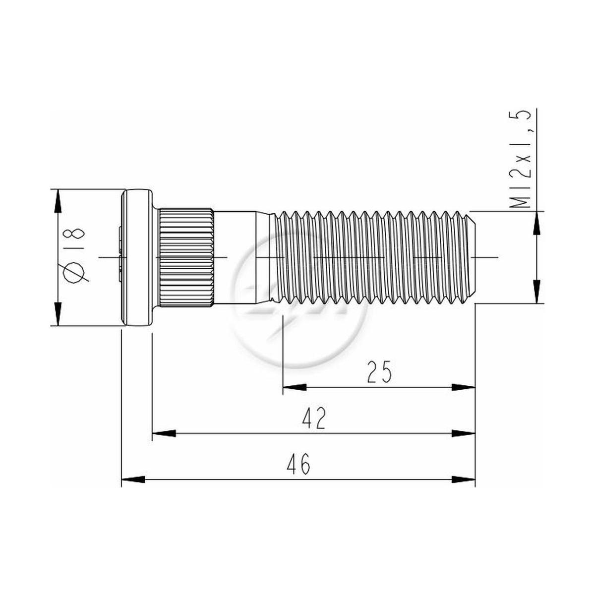 Kit 80 Parafuso de Roda M12-1,5 x 42/46 - ZM - 30.012.16