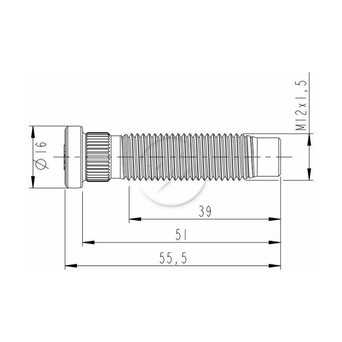 Kit 46 Parafuso de Roda M12-1,5 x 51/55,5 - ZM - 30.012.38