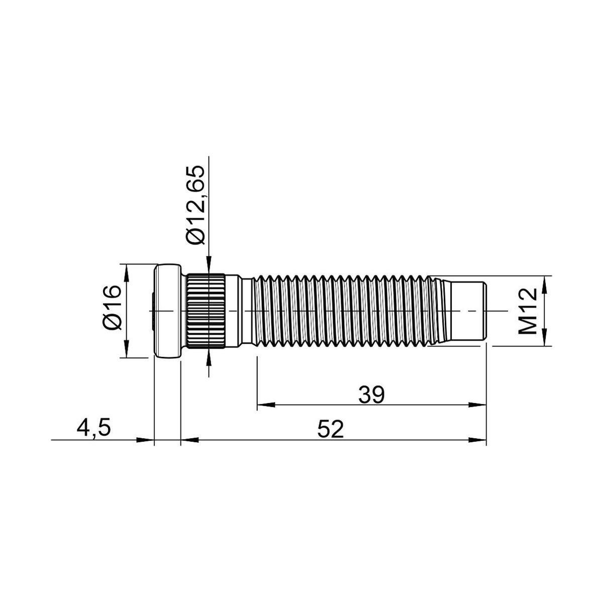 Kit 46 Parafuso de Roda M12-1,5 x 52/56,5 - ZM - 30.012.61