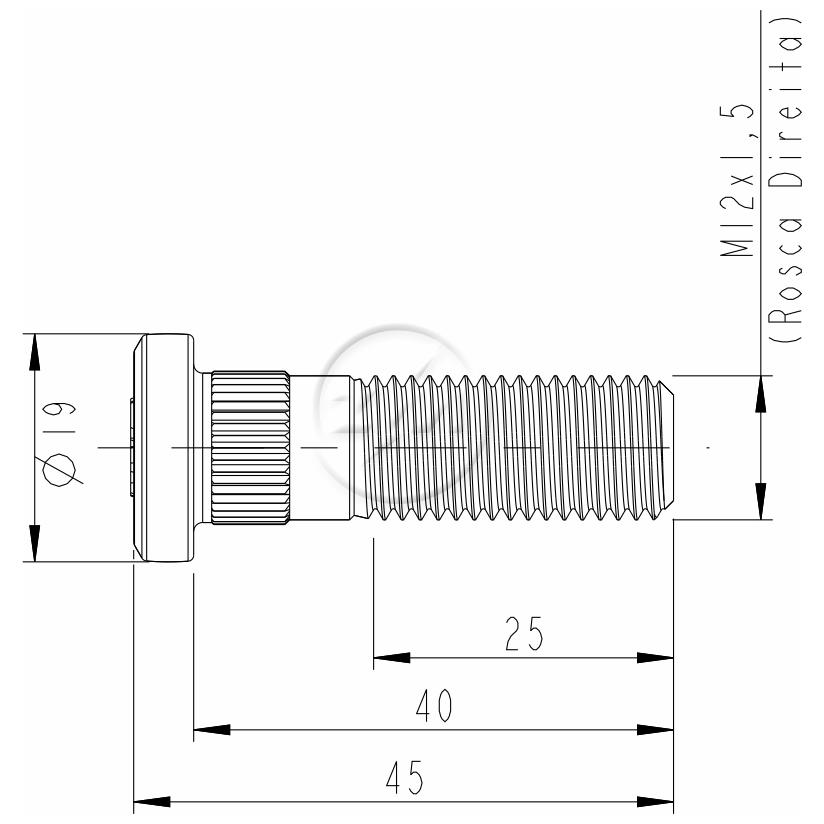 Parafuso de Roda M12-1,5 X 40/45 Caixa com 50 Unidades para KIA Besta e Sportage - ZM - 30.012.87
