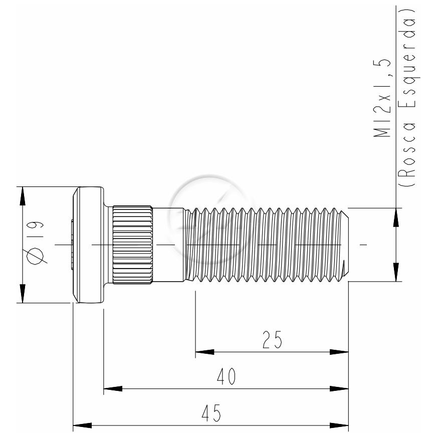 Kit 50 Parafuso de Roda M12-1,5 x 40/46 - ZM - 30.012.88