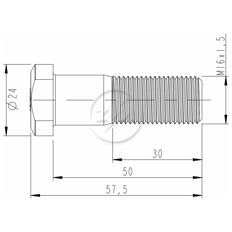 Kit 46 Parafuso de Roda M16-1,5 x 50/57,5 - ZM - 30.016.45