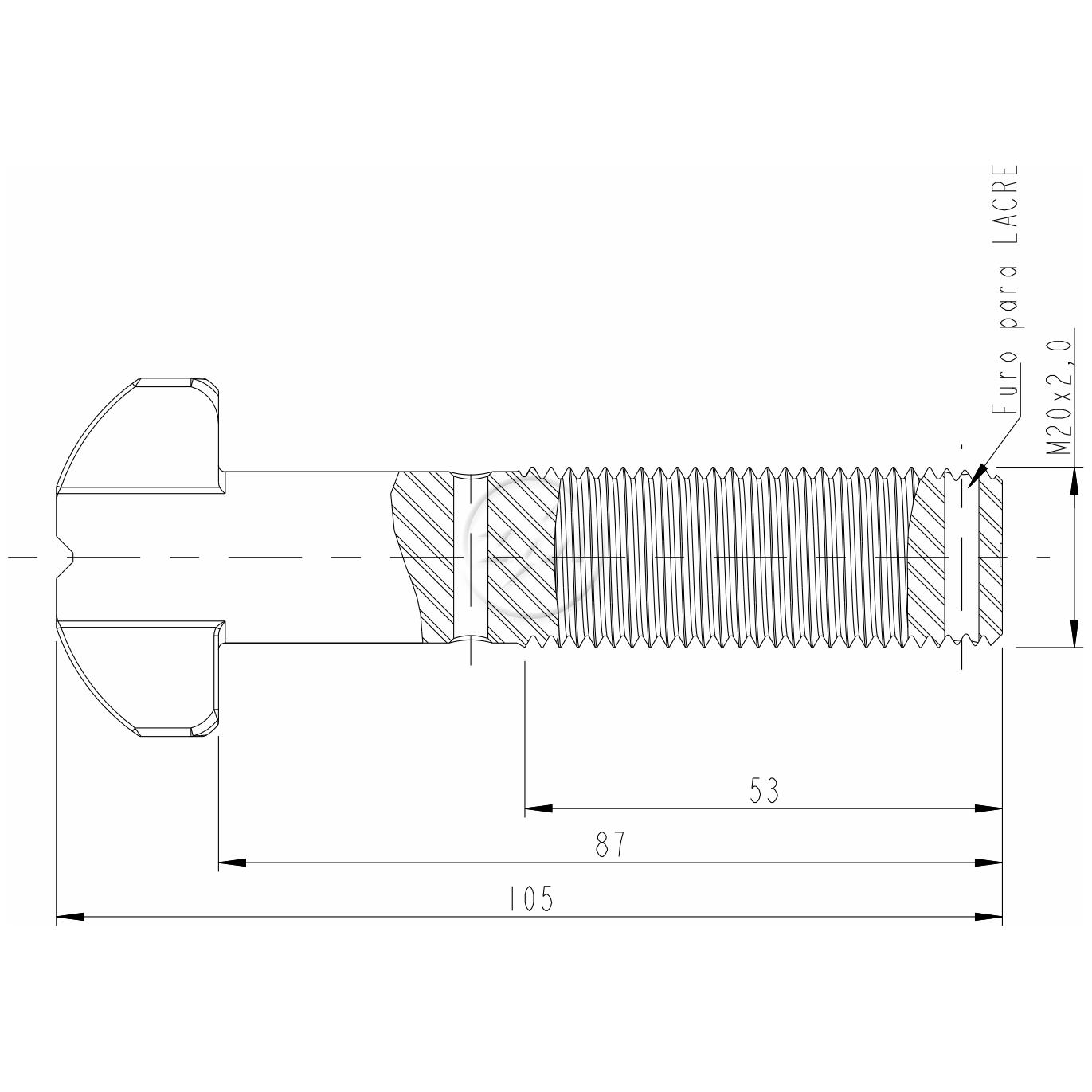 Kit 40 Parafuso de Roda M20-2,0 x 87/105 - ZM - 30.020.17