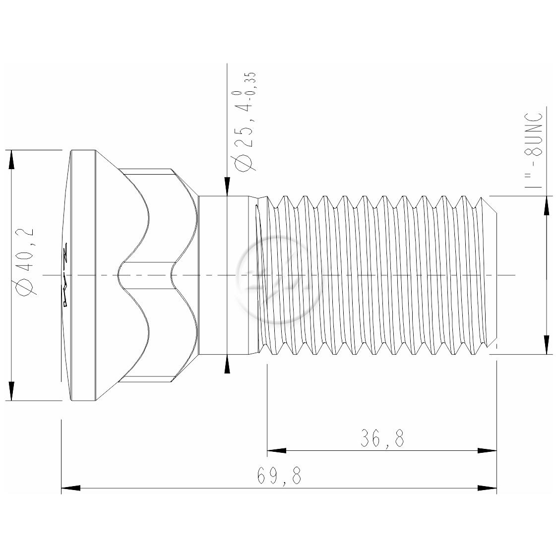 Kit 20 Parafuso da Lâmina Trator 1"-8UNC x 2,3/4" - ZM - 3011070
