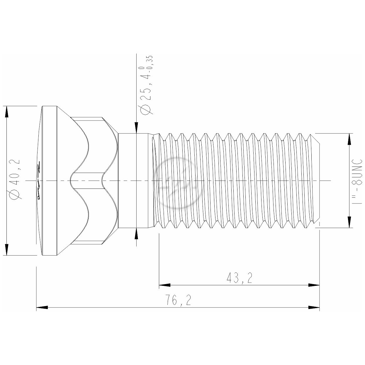Kit 20 Parafuso da Lâmina do Trator 1"-8UNC x 3" - ZM - 3011071