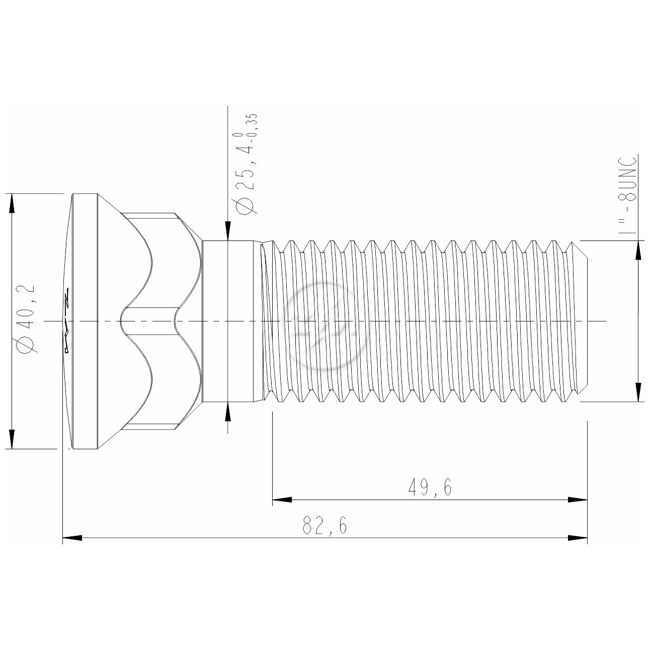 Kit 20 Parafuso da Lâmina Trator 1"-8UNC x 3,1/4" - ZM - 3011072