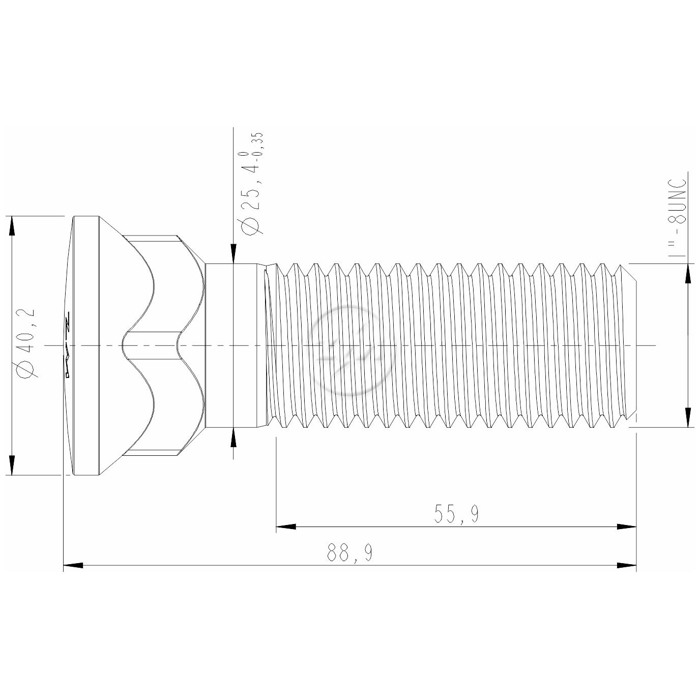 Kit 30 Parafuso da Lâmina Trator 1"-8UNC x 3,1/2" - ZM - 3011073