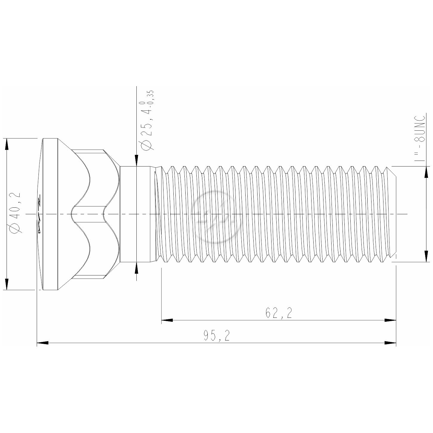 Kit 30 Parafuso da Lâmina Trator 1"-8UNC x 3,3/4" - ZM - 3011074