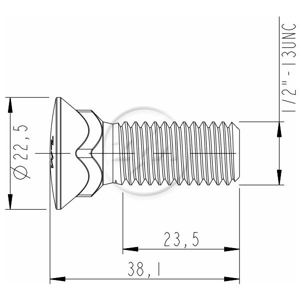 Kit 50 Parafuso Lâmina Trator 1/2"-13UNC x 1,1/2" - ZM - 3012072