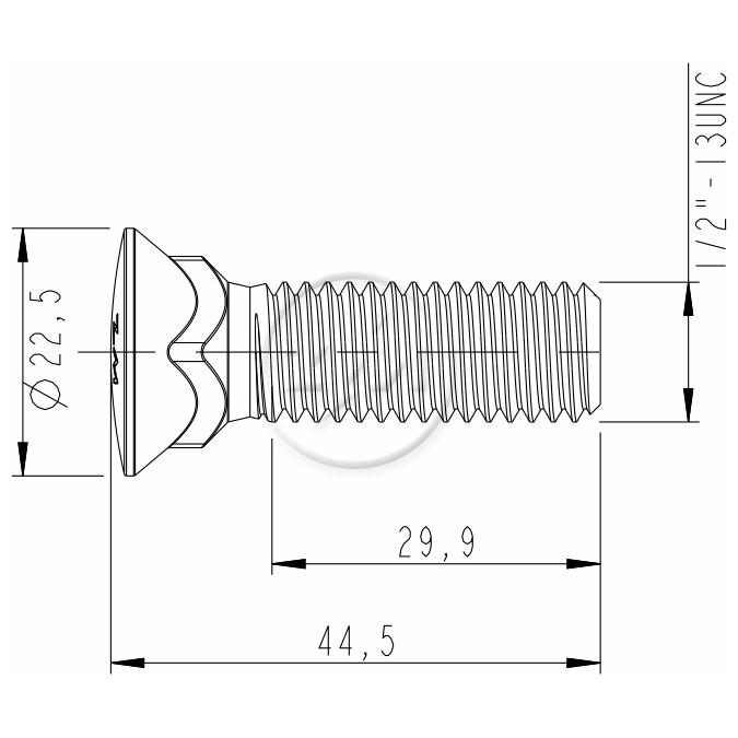 Kit 50 Parafuso Lâmina Trator 1/2"-13UNC x 1,3/4" - ZM - 3012073