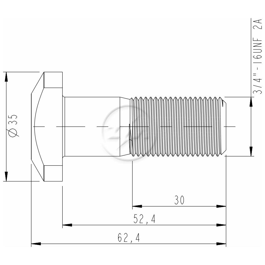 Kit 28 Parafuso de Roda 3/4"-16UNF x 52,4/62,4 - ZM - 3030435