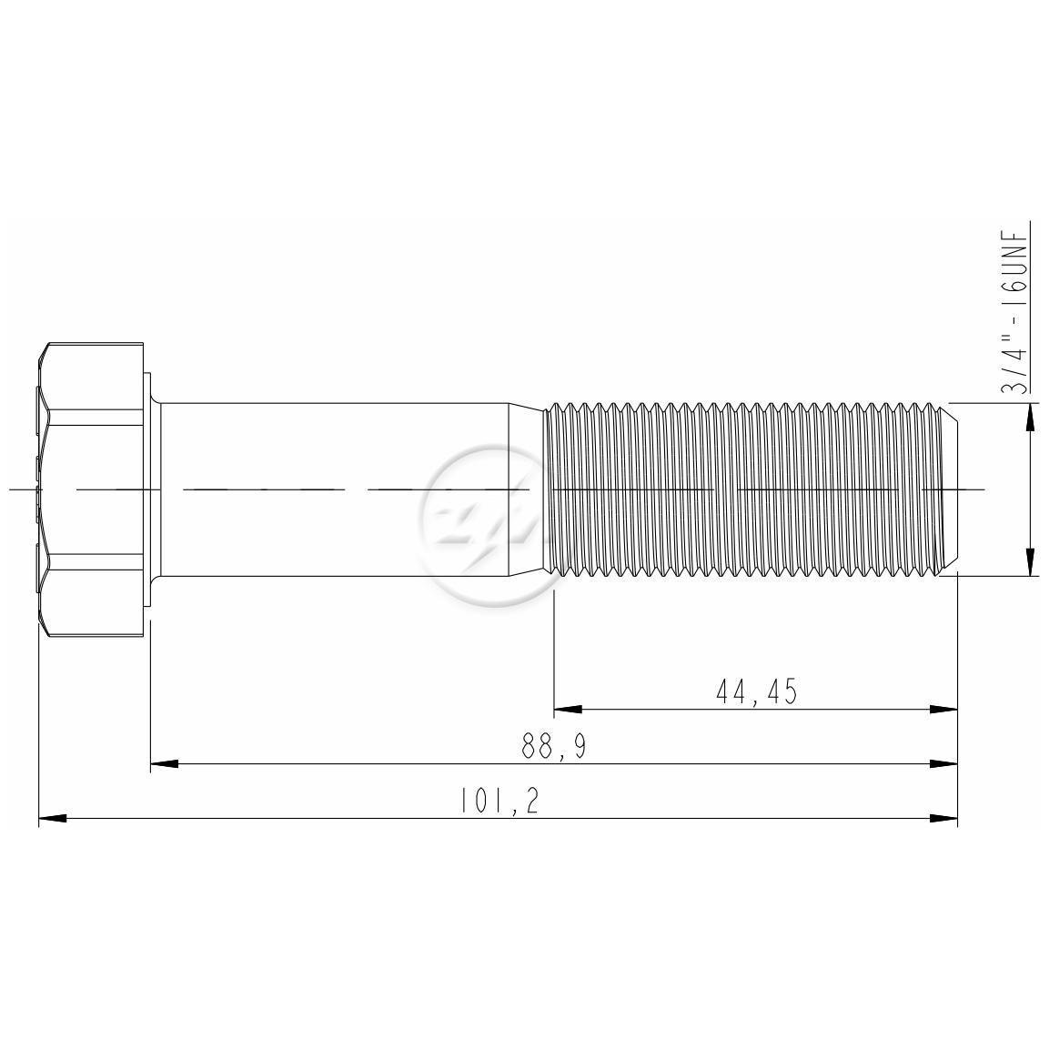 Kit 24 Parafuso de Roda 3/4"-16UNF x 88,9/101,2 - ZM - 3030439