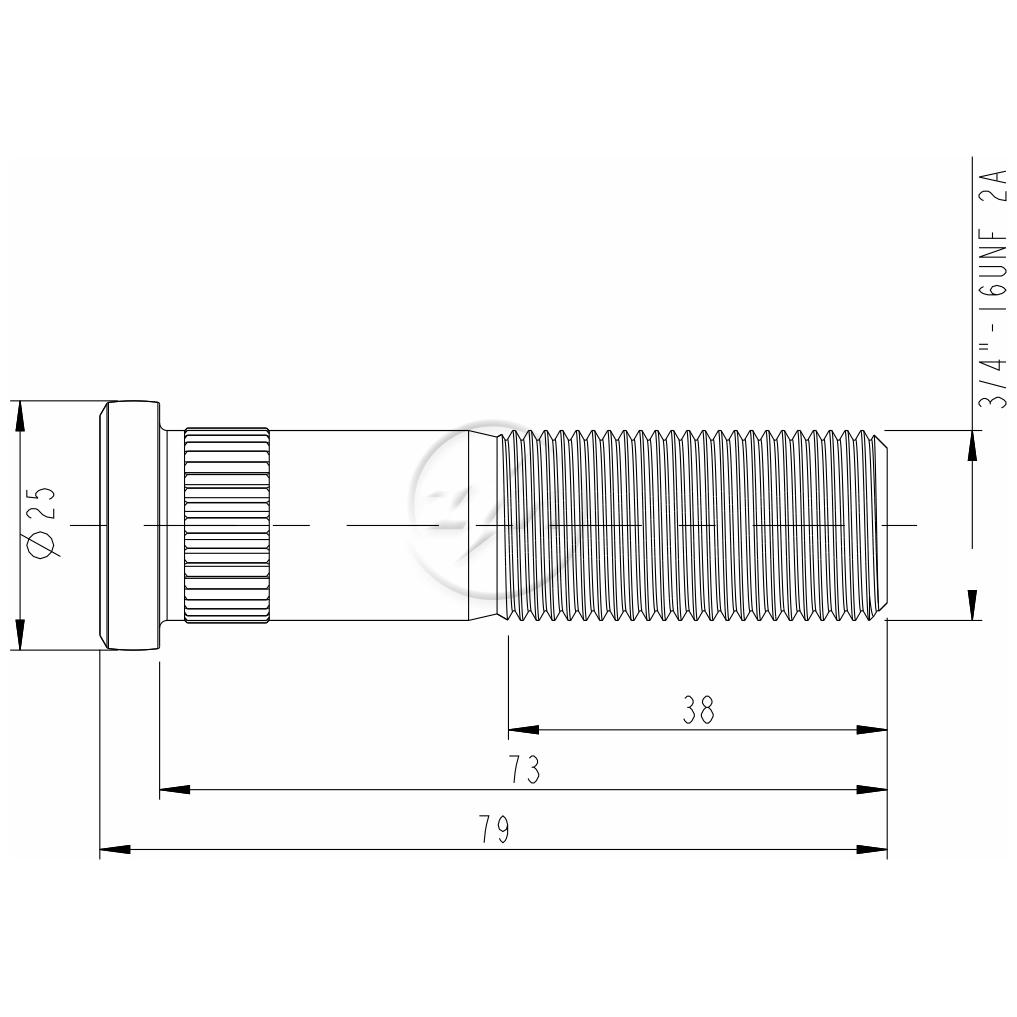 Kit 46 Parafuso de Roda 3/4"-16UNF x 73/79 - ZM - 30.304.40