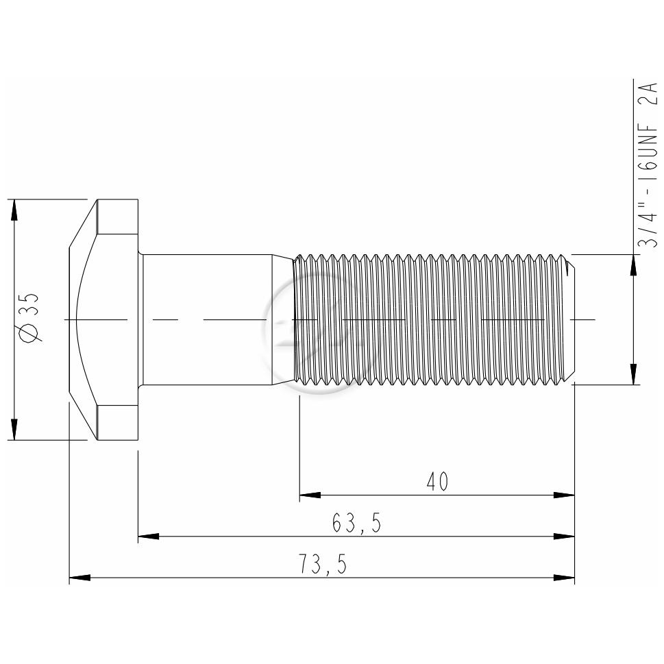 Kit 28 Parafuso de Roda 3/4"-16UNF x 62,4/72,4 - ZM - 3030446