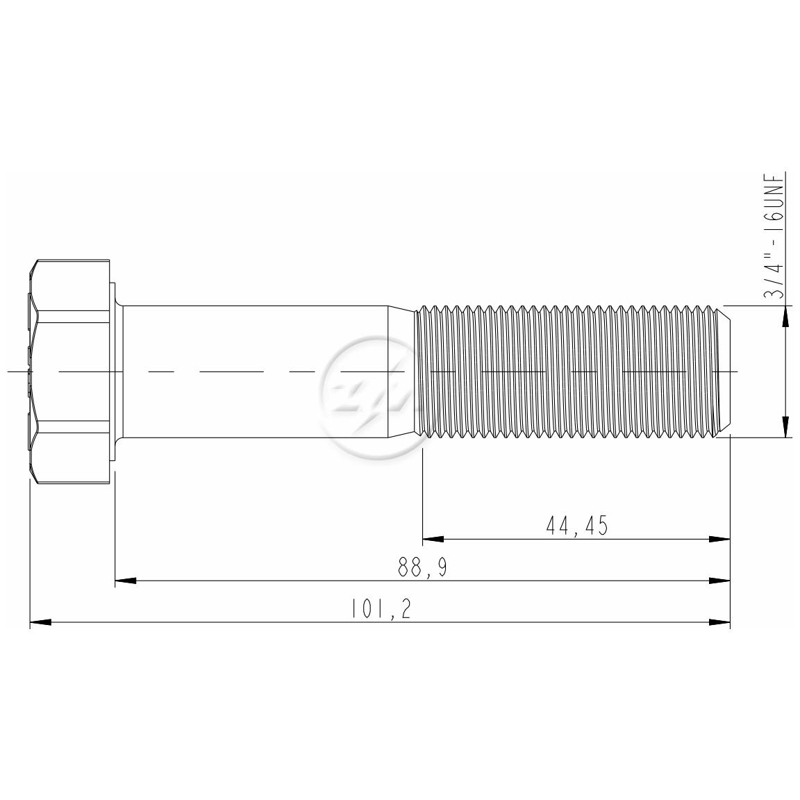 Kit 24 Parafuso de Roda 3/4"-16UNF x 88,9/101,2 - ZM - 3030449