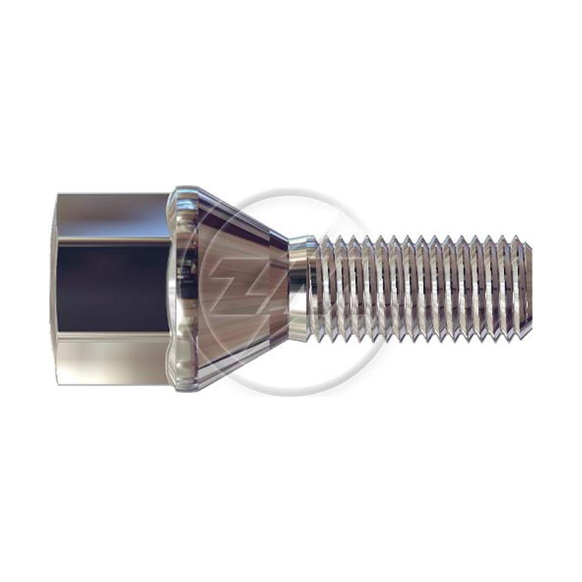 Kit 50 Parafuso de Roda M12-1.5 x 27/53,5 x CH19 - ZM - 3041260