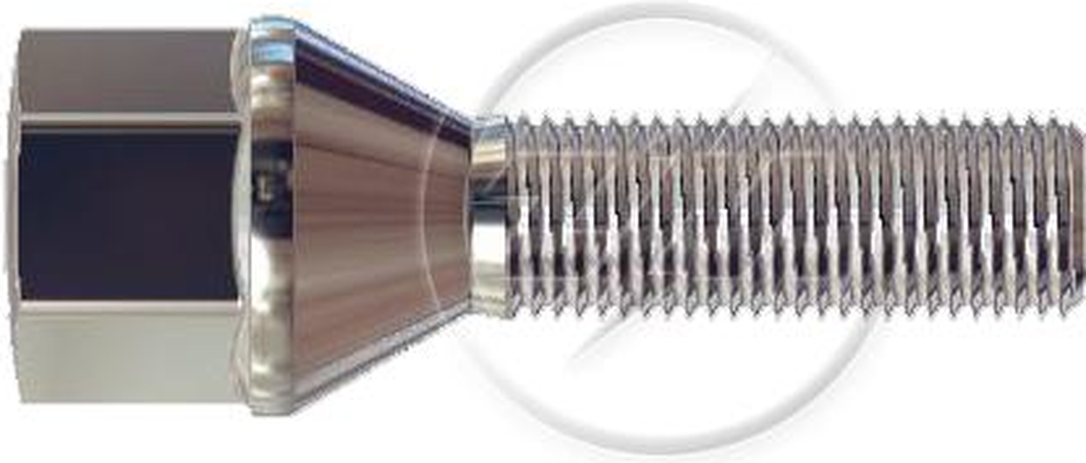 Kit 50 Parafuso de Roda M12-1,25 x 35/61,5 x CH19 - ZM - 3041272