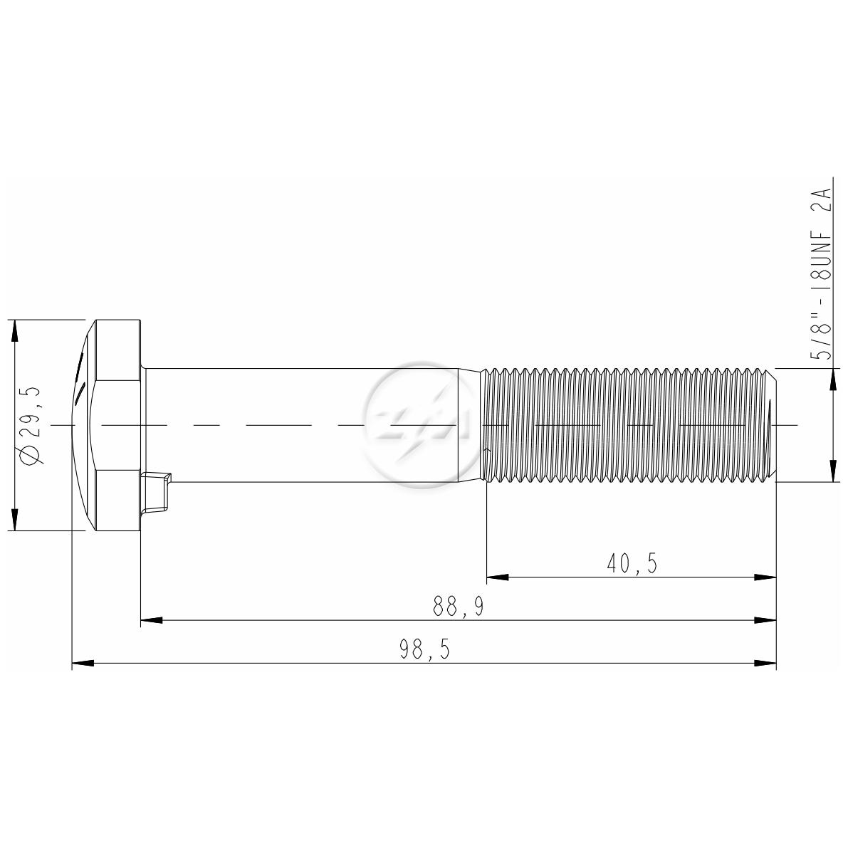 Kit 24 Parafuso de Roda 5/8"-18UNF x 88,9/98,5 - ZM - 3050831