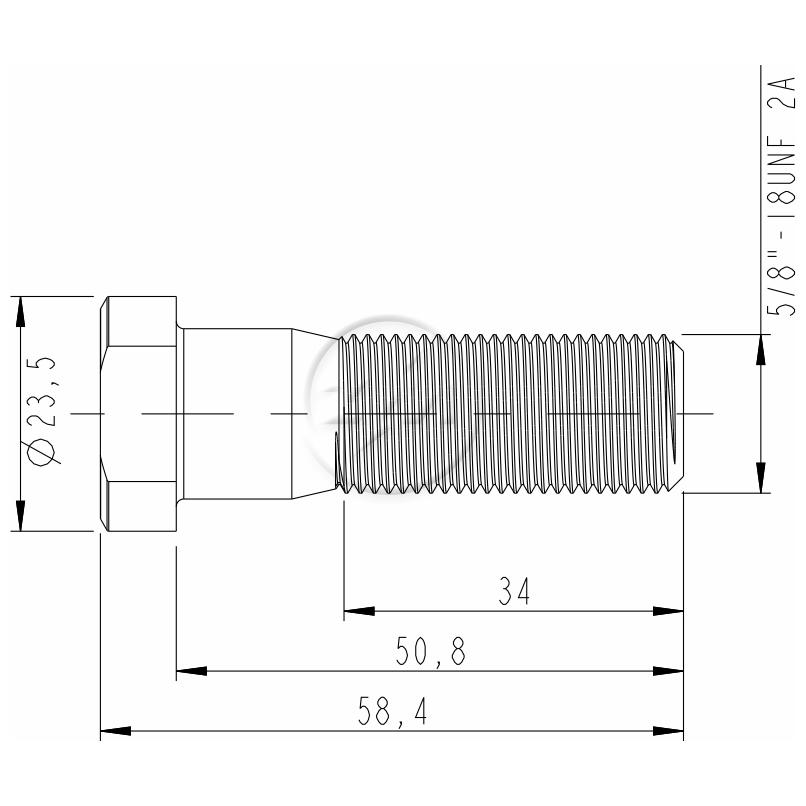 Kit 46 Parafuso de Roda 5/8"-18UNF x 50,8/58,4 - ZM - 3050832