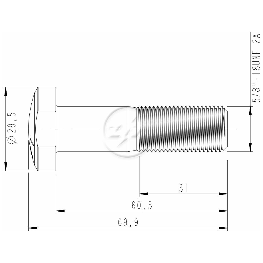 Kit 46 Parafuso de Roda 5/8"-18UNF x 60,3/69,9 - ZM - 3050835