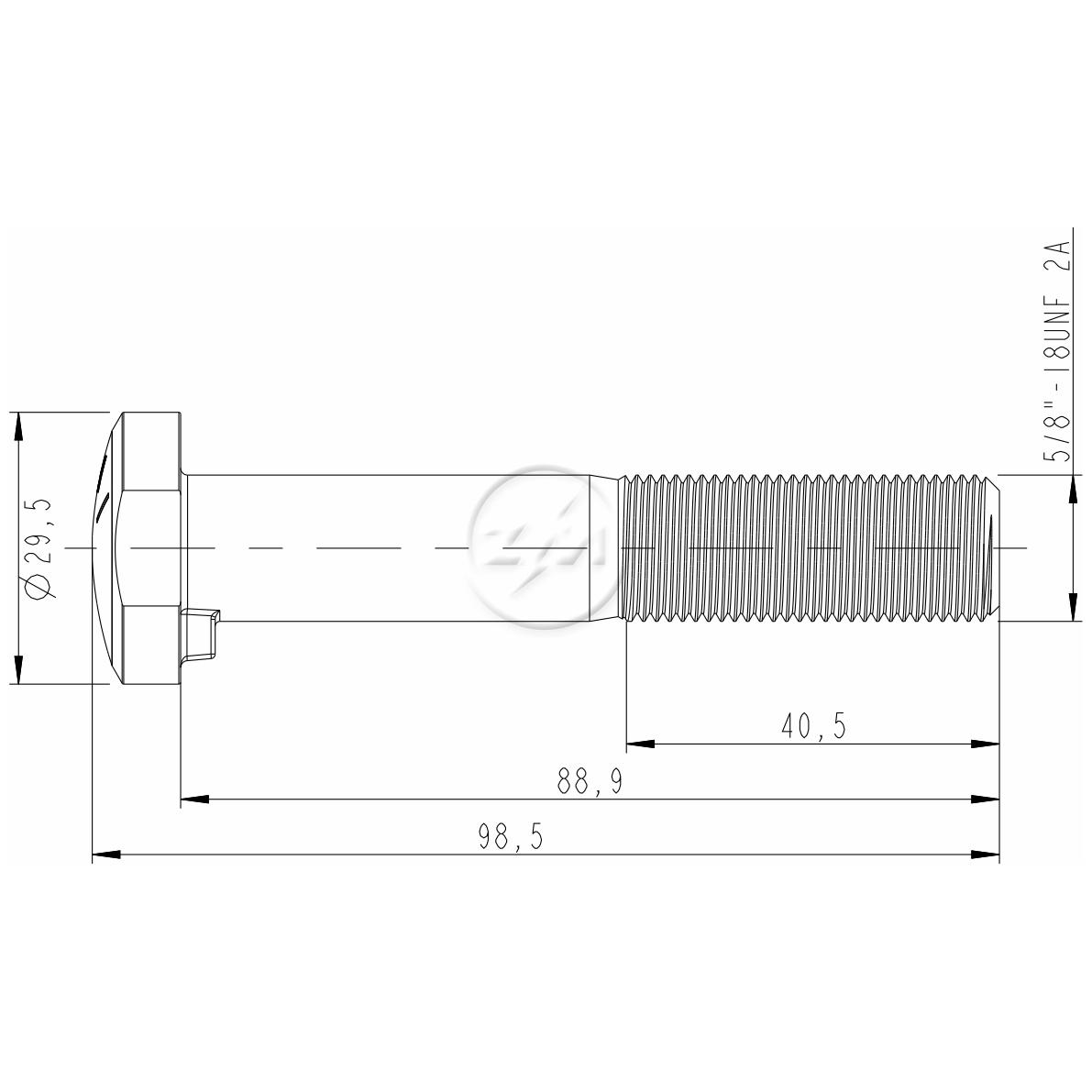 Kit 24 Parafuso de Roda 5/8"-18UNF x 88,9/98,5 - ZM - 3050841
