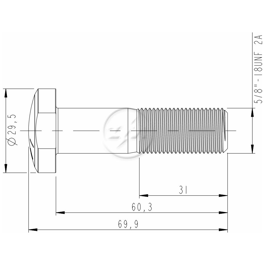 Kit 46 Parafuso de Roda 5/8"-18UNF x 60,3/69,9 - ZM - 3050845