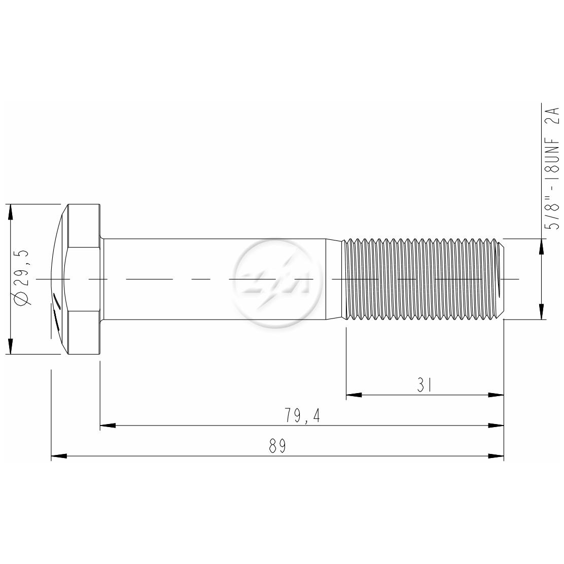 Kit 46 Parafuso de Roda 5/8"-18UNF x 79,4/89 - ZM - 3050846