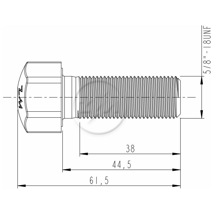 Kit 50 Parafuso da Esteira 5/8"-18UNF x 1,3/4" - ZM - 3050858