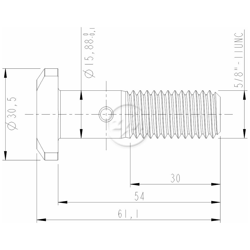 Kit 46 Parafuso de Roda 5/8"-11UNC x 54/61,1 - ZM - 3058001
