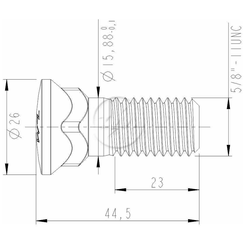 Kit 50 Parafuso Lâmina Trator 5/8"-11UNC x 1,3/4" - ZM - 3058070