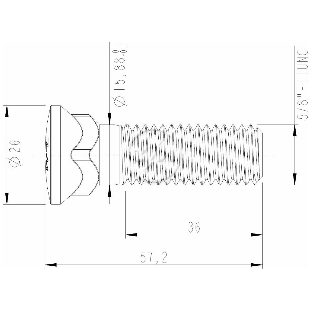 Kit 50 Parafuso Lâmina Trator 5/8"-11UNC x 2,1/4" - ZM - 3058072