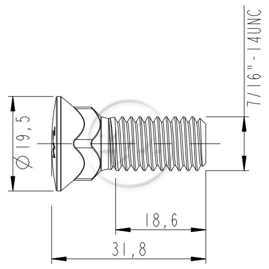 Kit 100 Parafuso Lâmina Trator 7/16"-14UNCx 1,1/4" - ZM - 3076171